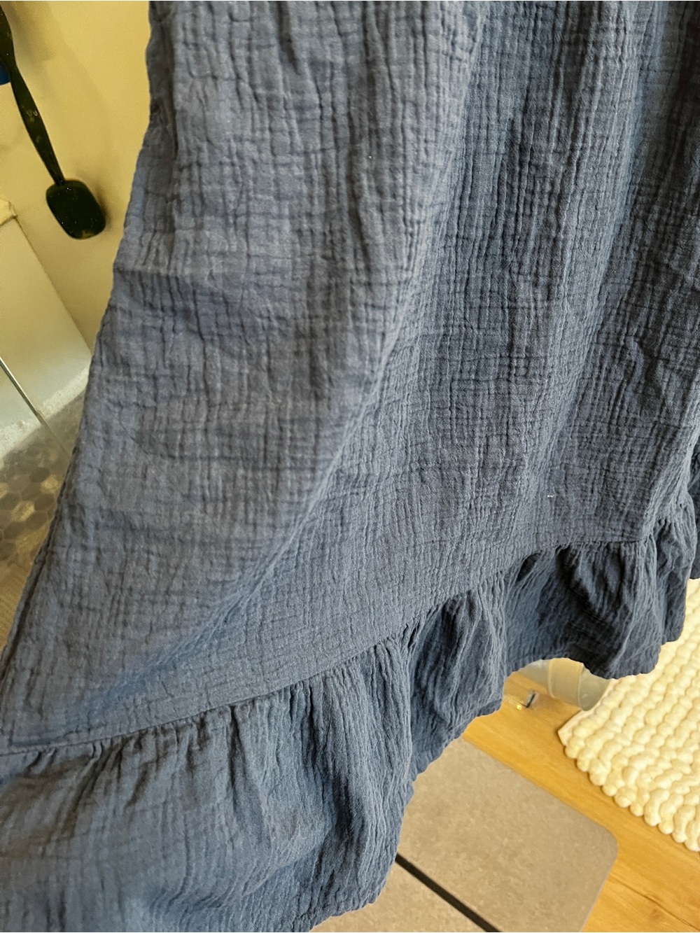 Pact Organic Blue Cotton Gauze Tiered Dress - Women - Picture 3 of 3